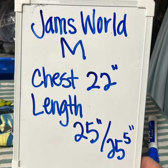 Jams World Short Sleeve Button Down 50th Anniversary Rayon Shirt Size M - Picture 4 of 8